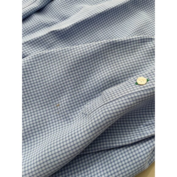 Tommy Hilfiger Golf Checkered Button Down Shirt Men XL Collared Blue Performance - Picture 6 of 6